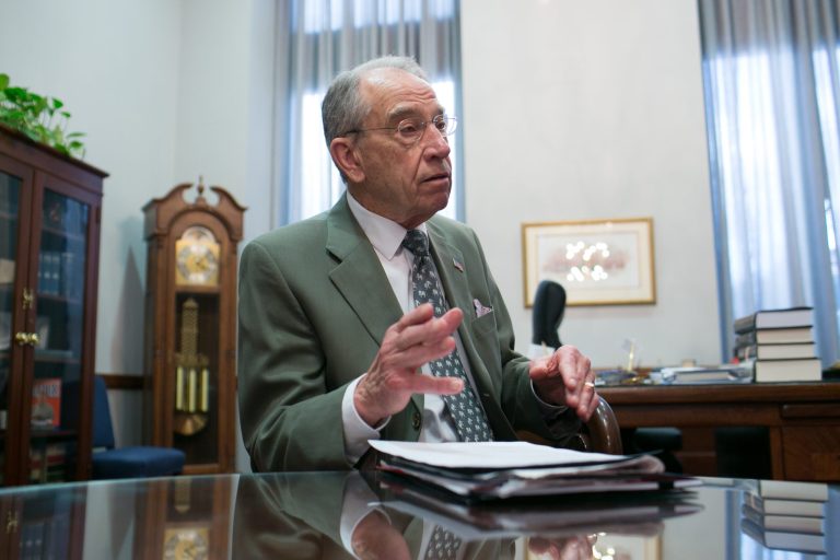 Sen. Chuck Grassley, R-Iowa, speaks with the Washington Examiner at his office on Thursday, Feb. 9th, 2017.