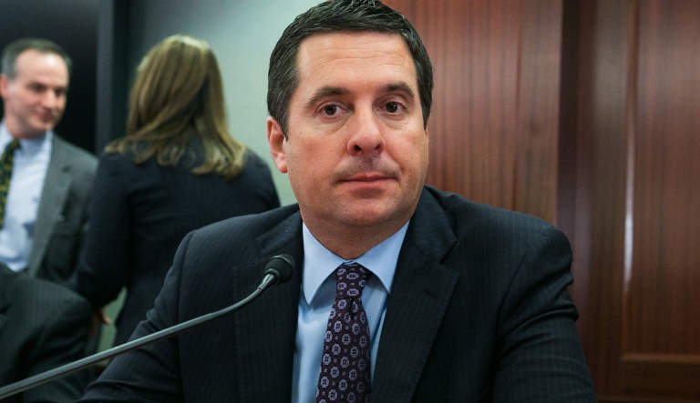 Devin Nunes, R-Calif, looks on during a joint tax conference on Capitol Hill, Wednesday, Dec. 13, 2017. GOP leaders announced they have forged an agreement on a sweeping overhaul of the nation's tax laws. 