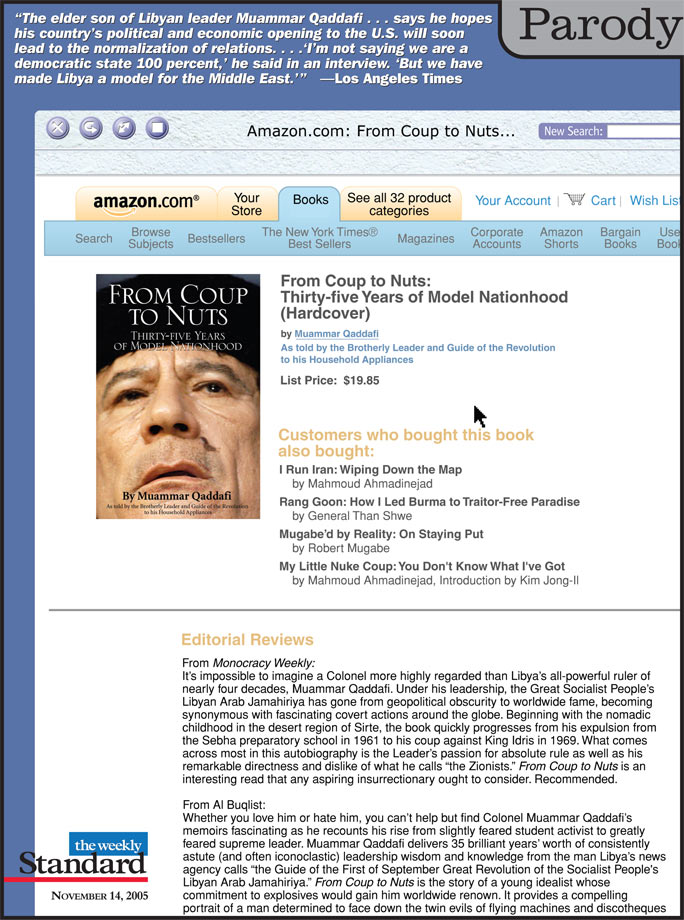 Muammar Qaddafi, model democrat.