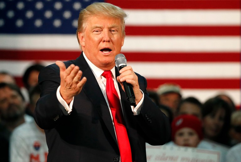 Falling short of 1,237 bound delegates, Trump could still win on the first ballot thanks to the votes of unbound delegates. (AP Photo/Charles Rex Arbogast)