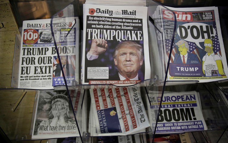 The security blanket, upon which they have relied so heavily for so long, could be yanked away. If Trump's policy matches his campaign rhetoric, he could, by default, make the U.K. the indispensable global power in the free world. (AP Photo/Matt Dunham)