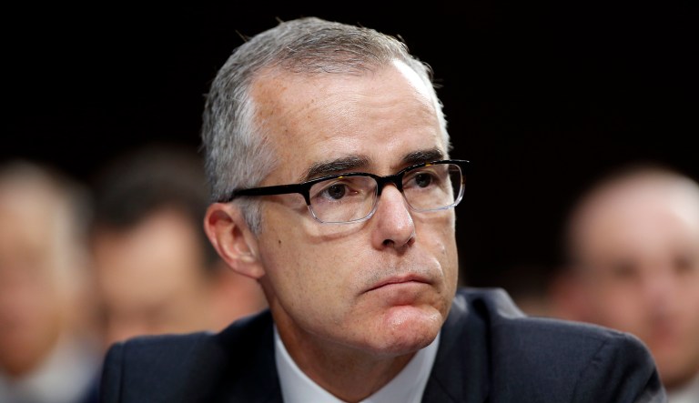 After facing criticism from some Republicans, FBI Deputy Director Andrew McCabe is planning to retire in early 2018 when he becomes eligible for pension benefits. (AP Photo/Alex Brandon)