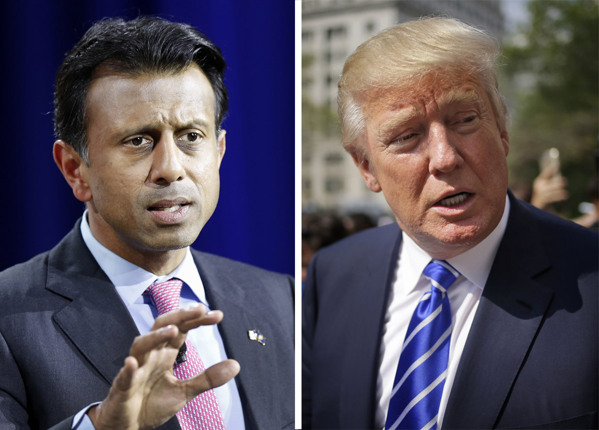 In David vs. Goliath battle, Jindal targets Trump