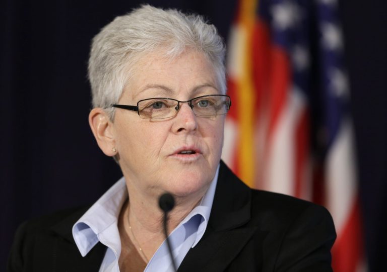 Gina McCarthy is all but certain to be confirmed by the Senate after 15 Republicans joined 54 Democrats and Independents in voting to block further filibuster of her nomination. (AP/Alex Brandon)