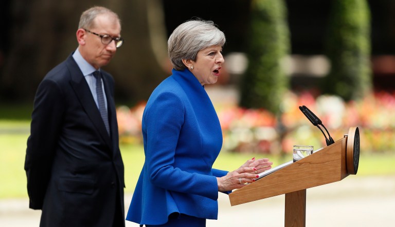 Ultimately, there's one final question at play here. What happens to May? (AP Photo/Tim Ireland)