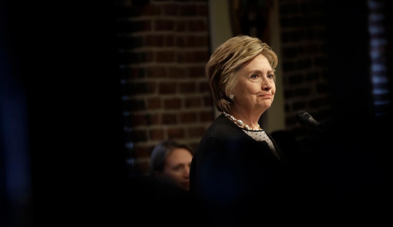 In June, after all the fawning coverage of Hillary Clinton's walks in the woods and attendance at Broadway plays, Gallup found the former secretary of state's unfavorable rating had actually increased to 57 percent. (AP Photo/Patrick Semansky)