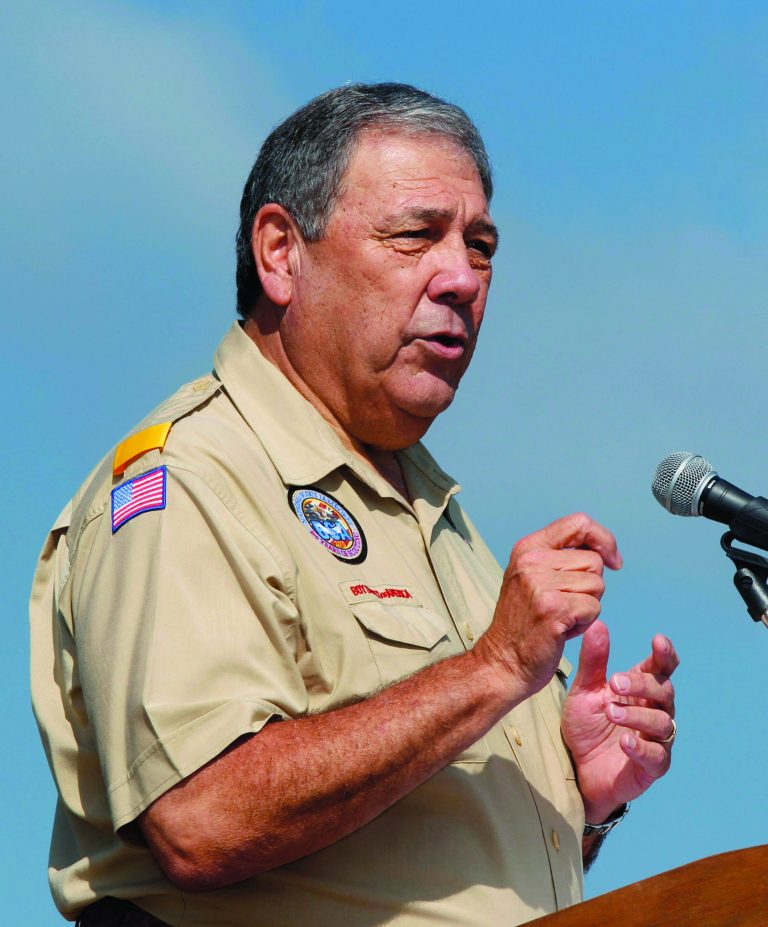 FILE - In this Saturday, May 21, 2011 file photo, Robert Mazzuca, Chief Scout Executive of the Boy Scouts of America, speaks to a gathering of Boy Scouts during ceremonies at New Jersey's Boy Scouts Camporee in Sea Girt, N.J. After a confidential two-year review, the Boy Scouts of America on Tuesday, July 17, 2012 emphatically reaffirmed its policy of excluding gays, ruling out any changes despite relentless protest campaigns by some critics. 