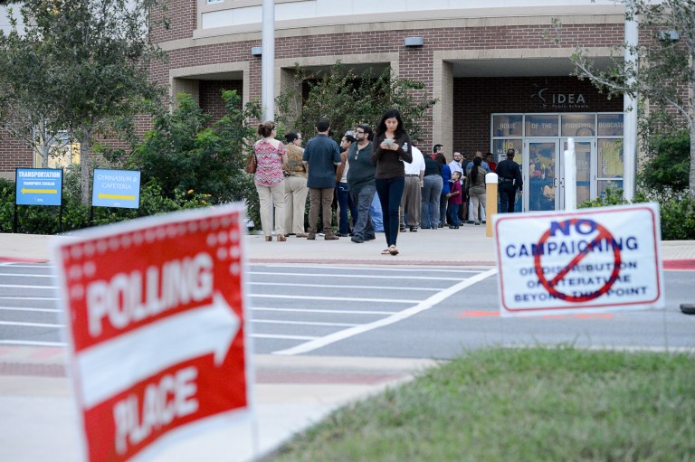 The suspect claimed he worked for Donald Trump and had been administering tests on the voting system. (Jason Hoekema/The Brownsville Herald via AP)