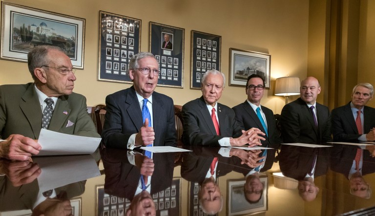 Tucked into the Senate's tax reform legislation is a provision that would prohibit corporations from deducting as an expense any money spent to buy off victims. (AP Photo/J. Scott Applewhite)