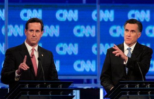 Santorum soars, Romney falters in SC debate