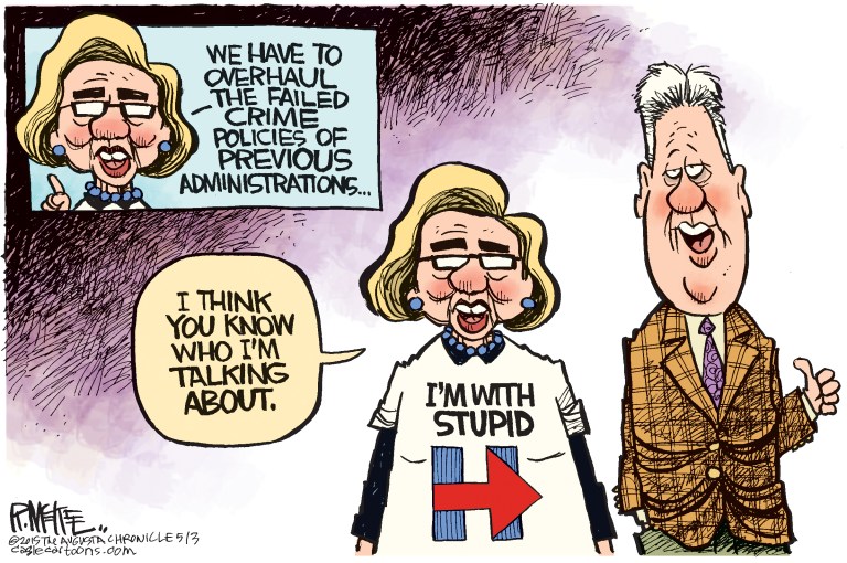 Editorial cartoon: Hillary’s subliminal t-shirts