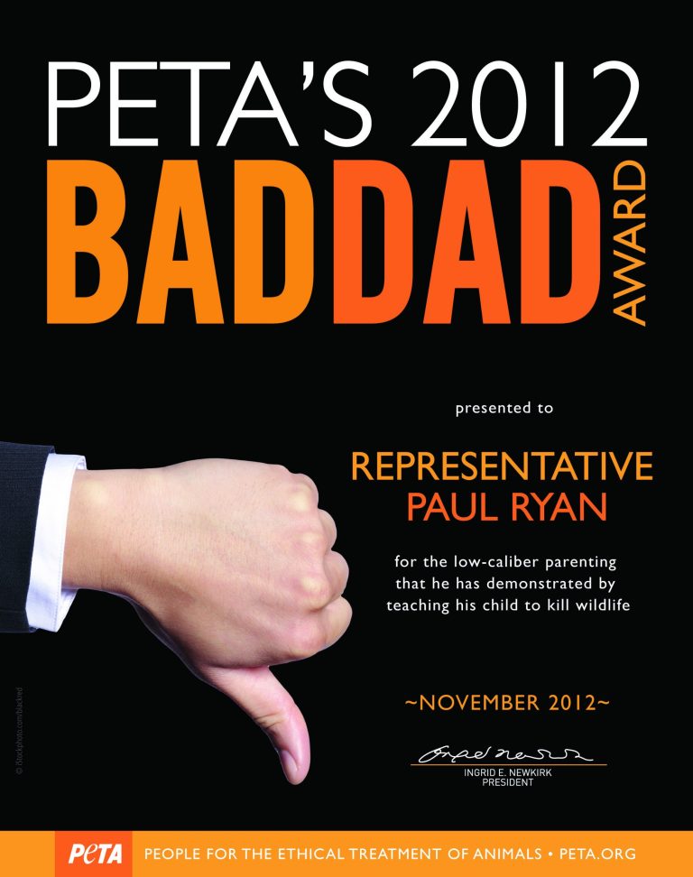 PETA: Paul Ryan a ‘bad dad’ for father-daughter deer hunt