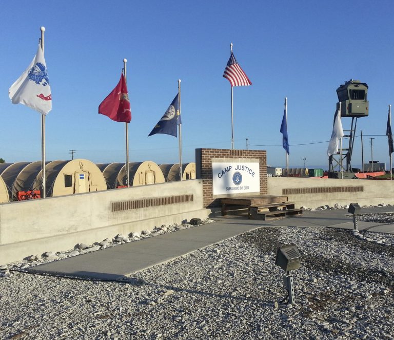 For hearings,ÃÂ Khalid Sheikh MohammedÃÂ is brought to Camp Justice, a specially named corner of the Guantanamo Bay base in Cuba. (Examiner/Tim Mak)