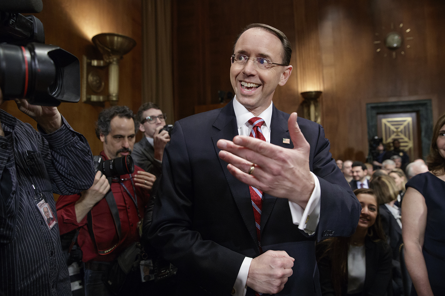 Deputy Attorney General Rod Rosenstein: Report about threatening to quit is false