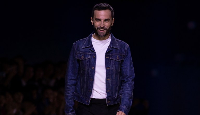 Designer Nicolas Ghesquiere accept applause after the Vuitton Ready To Wear Spring-Summer 2020 collection, unveiled during the fashion week, in Paris, Tuesday, Oct. 1, 2019.
