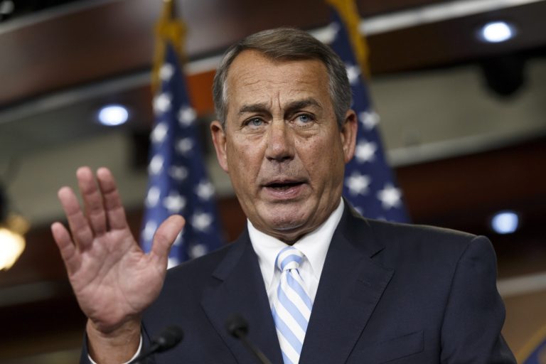 House Speaker John Boehner says it's the Senate -- not his leadership -- that is to blame for Congress being gridlocked in partisan intransigence and poised to leave Washington for a five-week break without passing several key measures. (AP Photo)