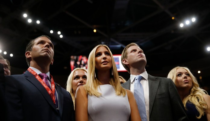 "All of the president's children, along with the first lady, will be at the State of the Union, with the exclusion of Barron. I don't believe he will be attending as of right now," White House press secretary said on Monday. (Andrew Harrer/Bloomberg)