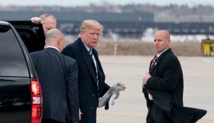 When Sen. Pat Toomey, R-Pa., informed the president that his and Sen. Joe Manchin's, D-W.Va., bill did not address the purchasing age for firearms, President Trump suggested they were "afraid of the NRA." (AP Photo/Andrew Harnik)