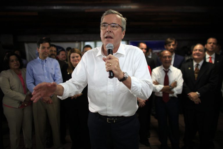 JebÂ Bush on Wednesday declared that 11 million immigrants in the country illegally should have an opportunity to stay, wading into the explosive immigration debate for the second time in two days while courting Hispanic voters. (AP Photo/Ricardo Arduengo)
