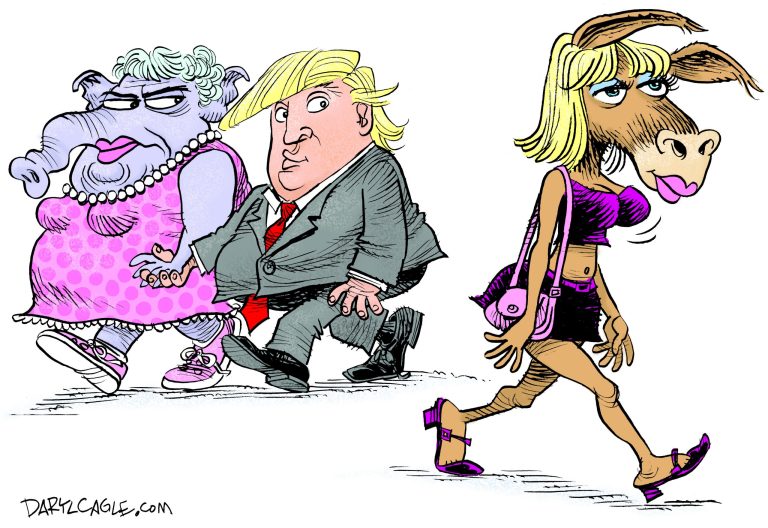 Editorial cartoon: Wandering eye