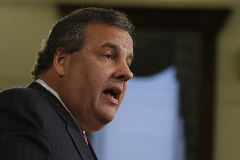 New Jersey Gov. Chris Christie speaks during a news conference Thursday, Jan. 9, 2014, at the Statehouse in Trenton, N.J. Christie has fired a top aide who engineered political payback against a town mayor, saying she lied. Deputy Chief of Staff Bridget Anne Kelly is the latest casualty in a widening scandal that threatens to upend Christie's second term and likely run for president in 2016. Documents show she arranged traffic jams to punish the mayor, who didn't endorse Christie for re-election. (AP Photo/Mel Evans)