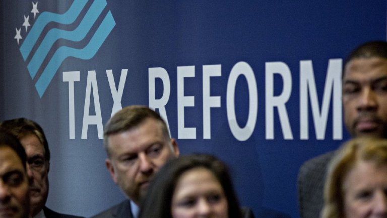 Cuts to the corporate tax rate were paired with small business tax cuts in the Tax Cut and Jobs Act, ensuring that businesses of all sizes receive a tax cut under the tax reform bill. (Andrew Harrer/Bloomberg)