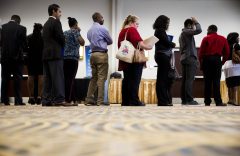 US job growth eases but tops 200K for a 6th month