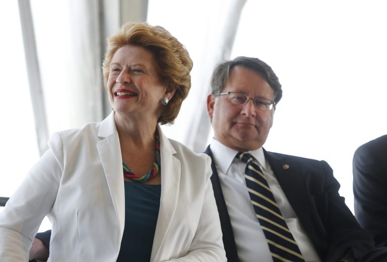Michigan Sens. Debbie Stabenow and Gary Peters have attempted to use the $250 million fund as a bargaining chip in getting a federal funding deal for Flint and other cities with lead-contaminated water. (AP Photo/Paul Sancya)