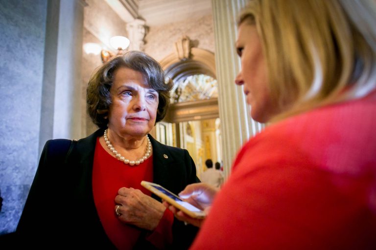 Sen. Dianne Feinstein, D-Calif., the ranking Democrat on the Senate Intelligence Committee, has repeatedly voiced concerns about the strength of encryption used by tech companies. (Graeme Jennings/Washington Examiner)