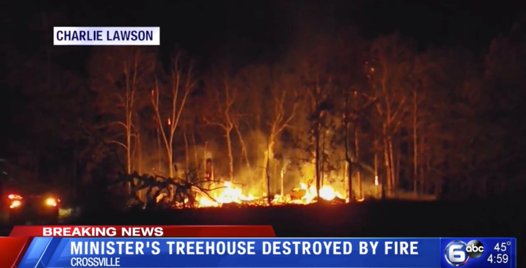 ‘It’s God’s treehouse’: Largest treehouse in the world burns to the ground