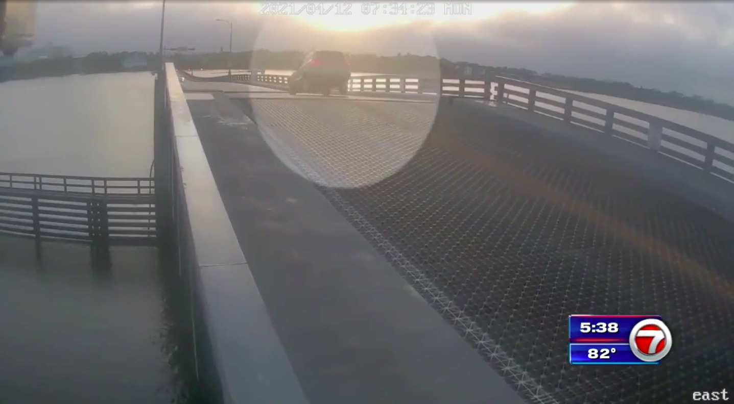 Police searching for Florida driver who jumped drawbridge