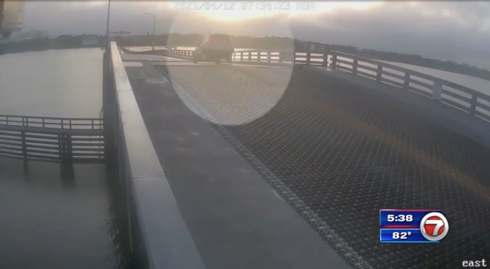 Police searching for Florida driver who jumped drawbridge