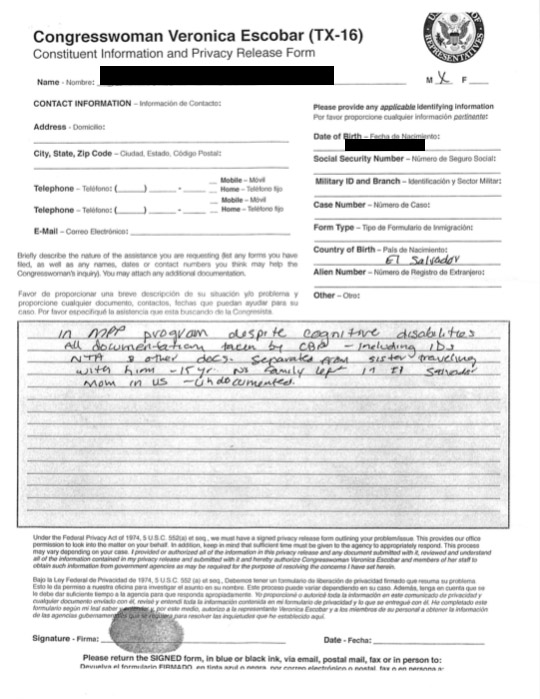Immigration Form - 070619