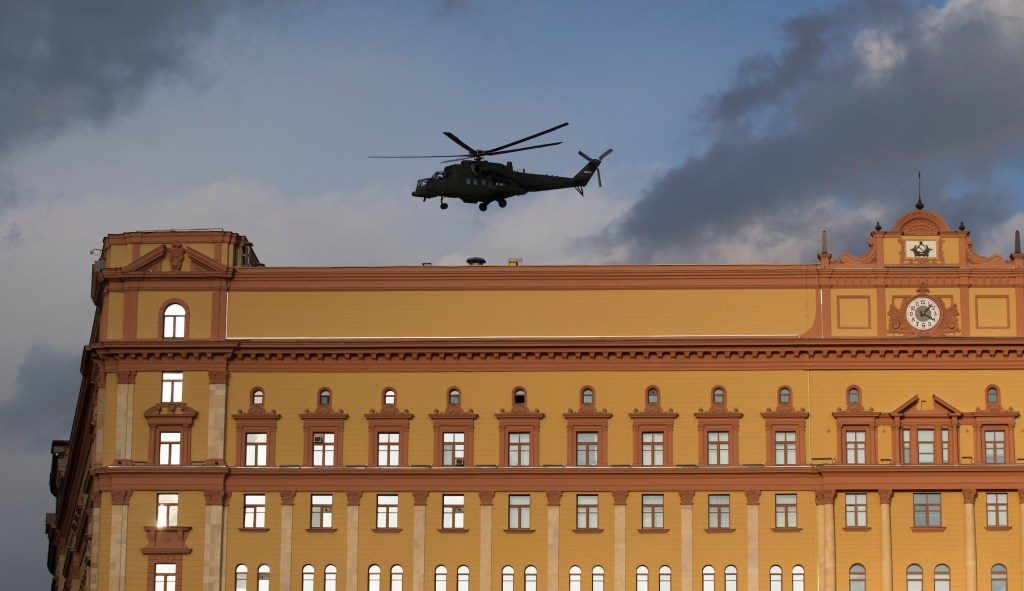 Russian intelligence dances two waltzes with Soviet-era satire