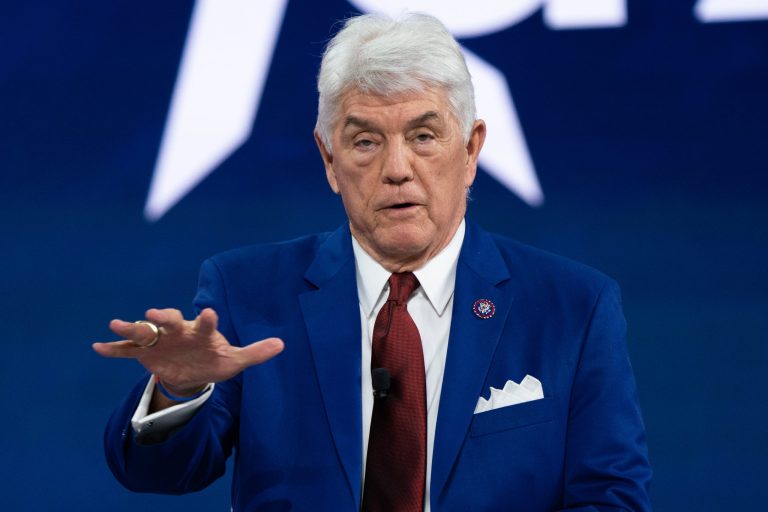 Rep. Roger Williams (R-TX) speaks during a panel discussion at the Conservative Political Action Conference in Orlando, Florida, on Saturday, Feb. 27, 2021.