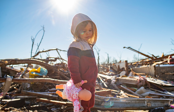 Tornado damage in Dawson Springs, Kentucky
