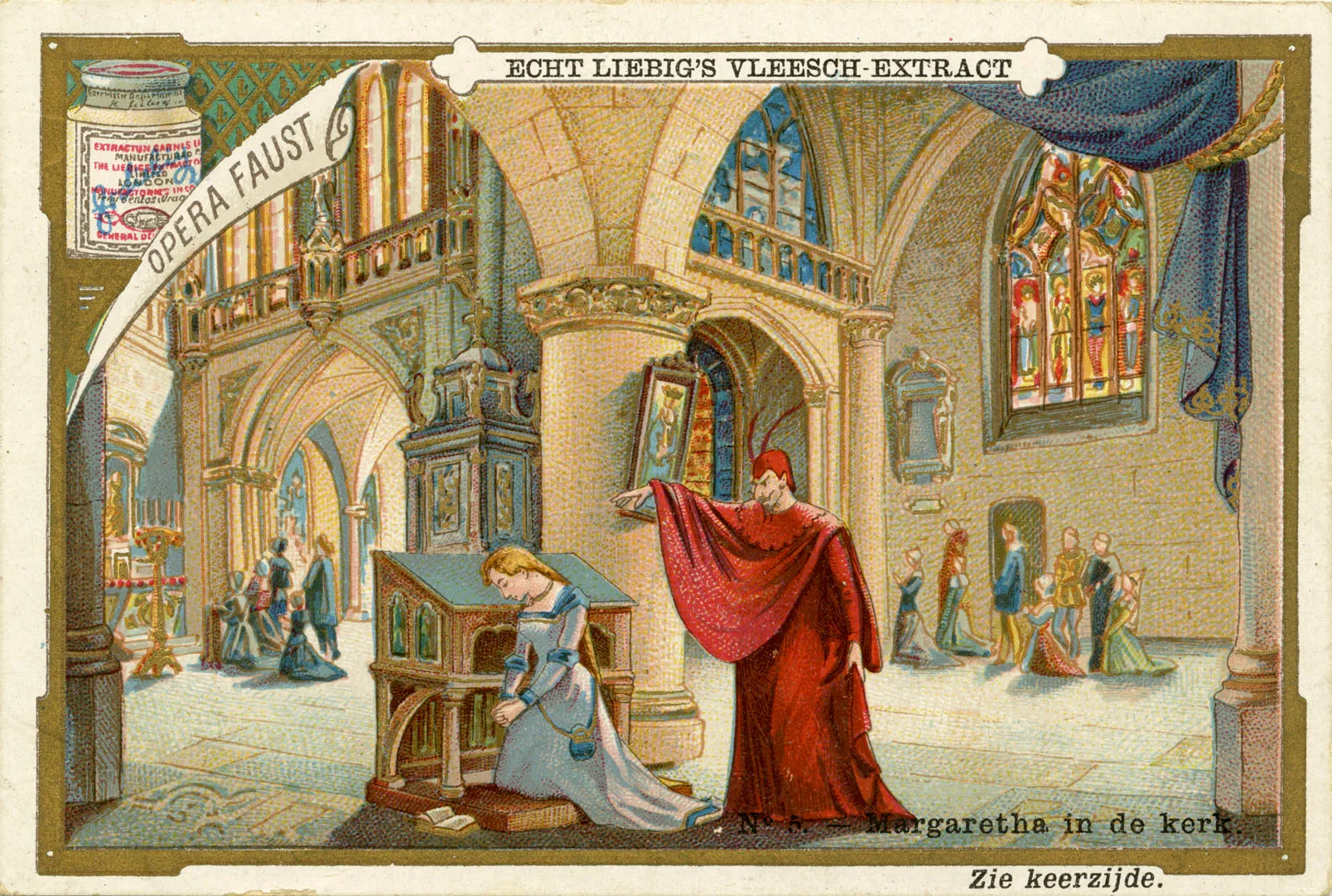 Marguerite and Mephistopheles in an illustration of a performance of Gounod’s ‘Faust.’