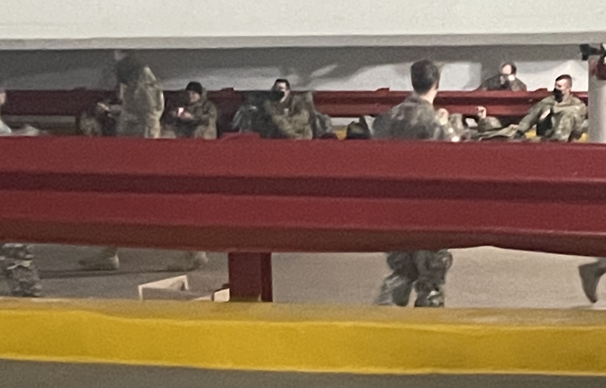 Guard troops in parking garage.jpeg