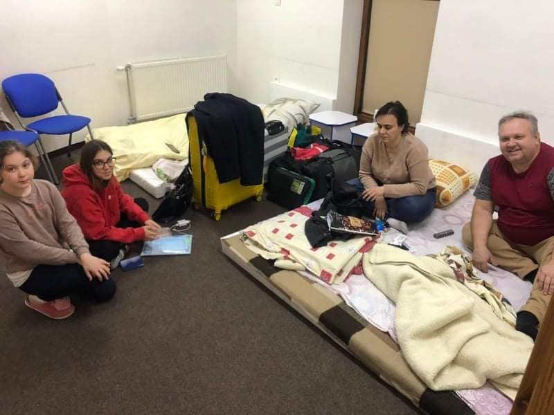 Ukrainian refugees stay at a center in western Ukraine set up by Calvary Chapel Pastor Joel Brown.