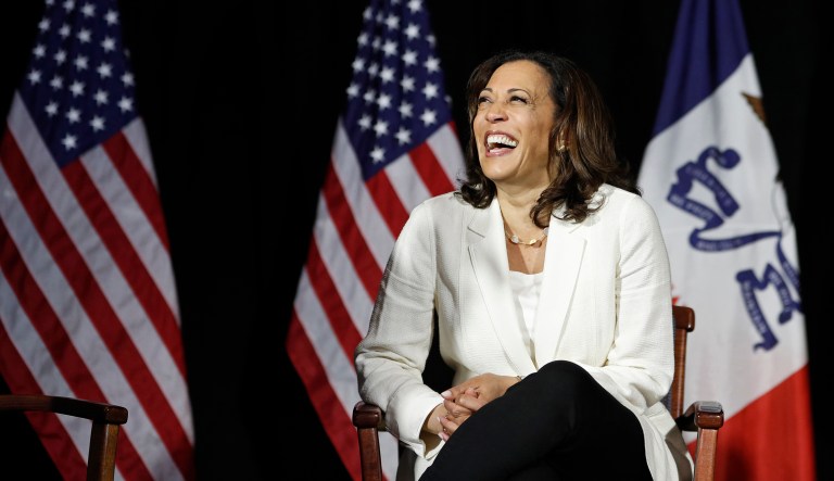 Democratic presidential candidate Sen. Kamala Harris, D-Calif., attends a campaign event Monday, Aug. 12, 2019, in Burlington, Iowa.