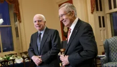John McCain wishes fellow ‘cantankerous’ senator Harry Reid a speedy recovery after cancer surgery
