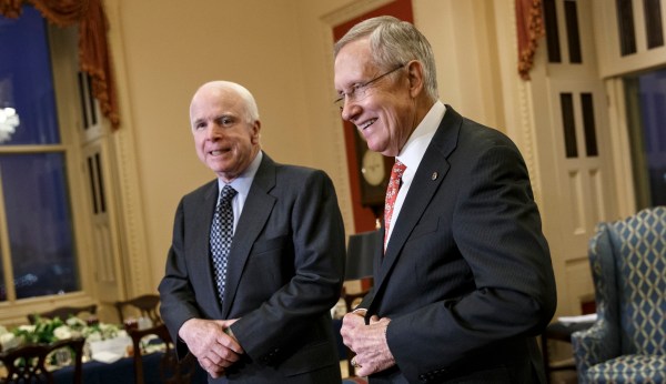 John McCain wishes fellow ‘cantankerous’ senator Harry Reid a speedy recovery after cancer surgery