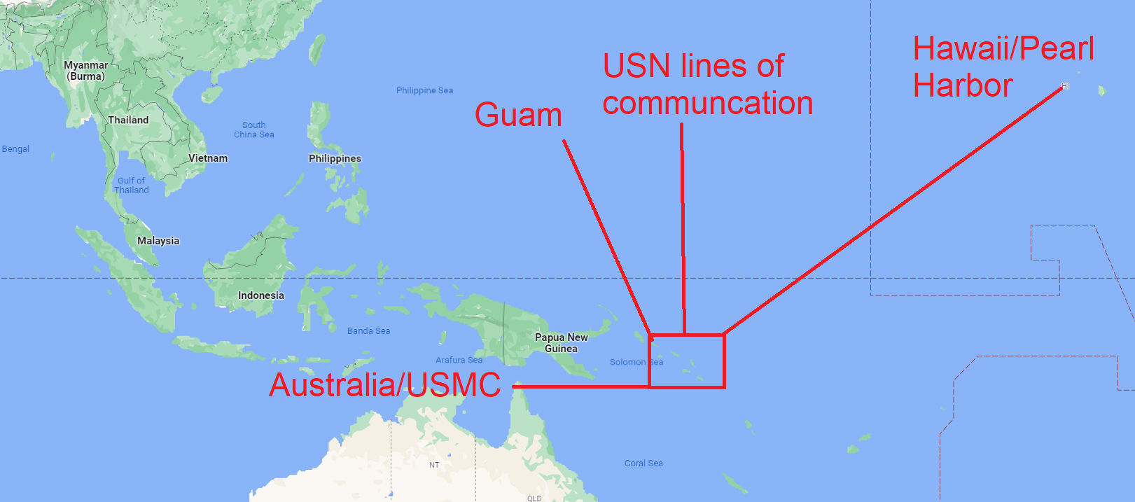Solomon Islands PLA threat map