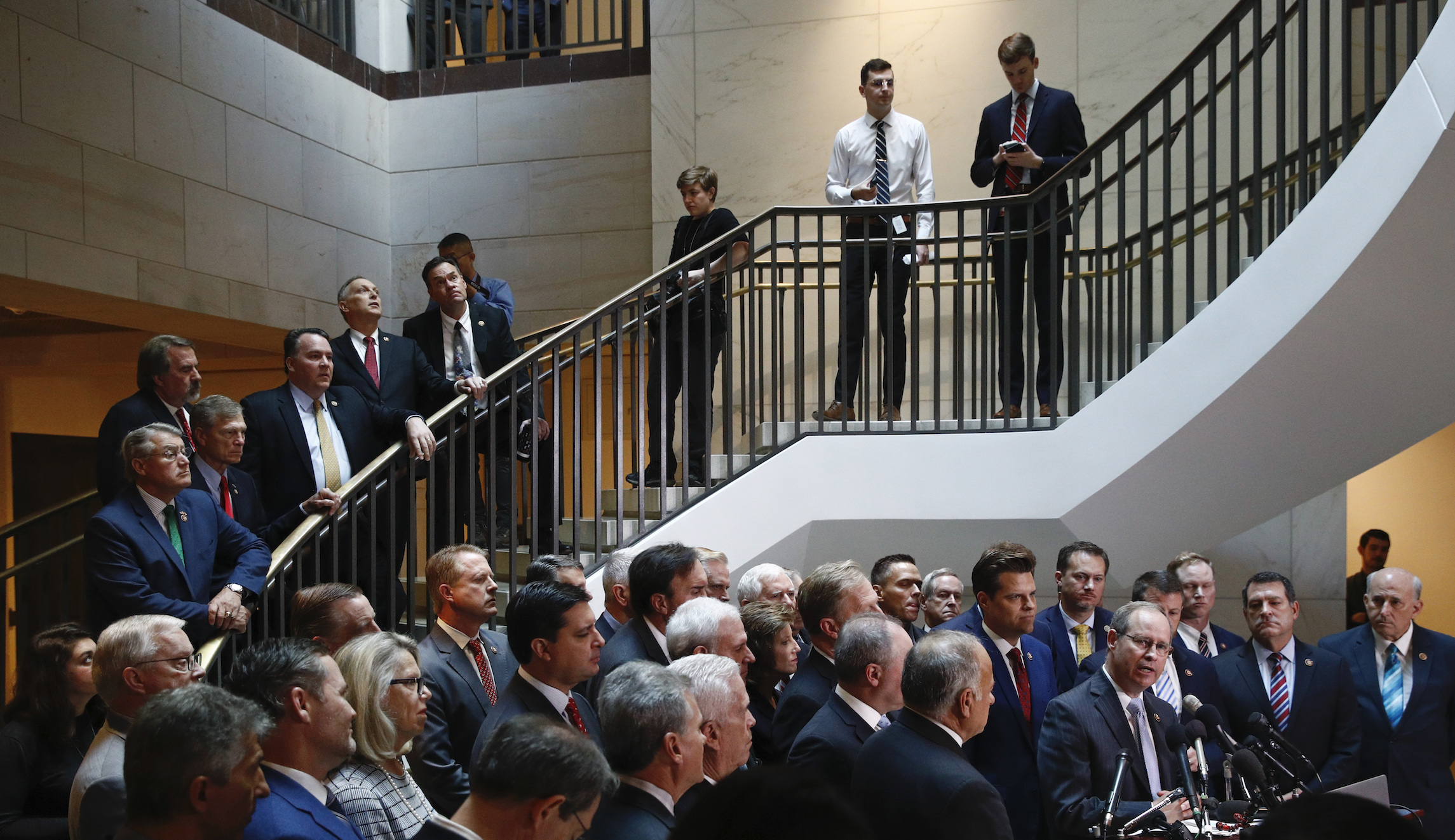 GOP lawmakers storm closed impeachment proceeding and demand access