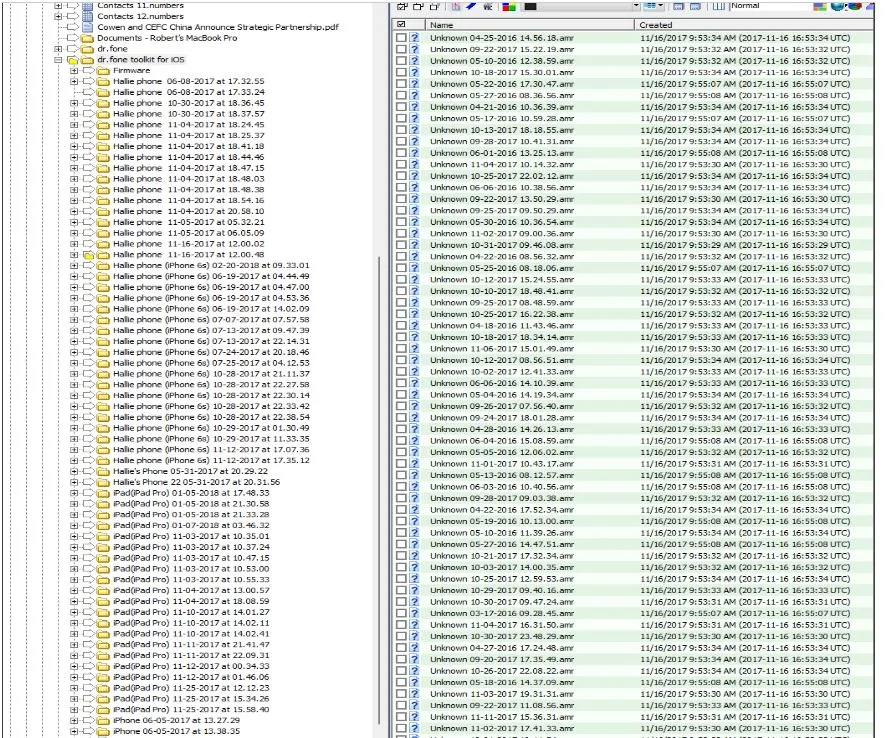 Hunter Biden laptop backups of Hallie Biden's phones.JPG