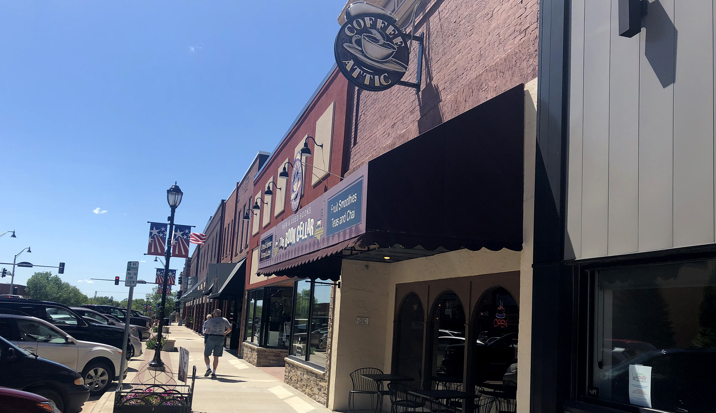 The Coffee Attic is shown in Iowa Falls, Iowa.