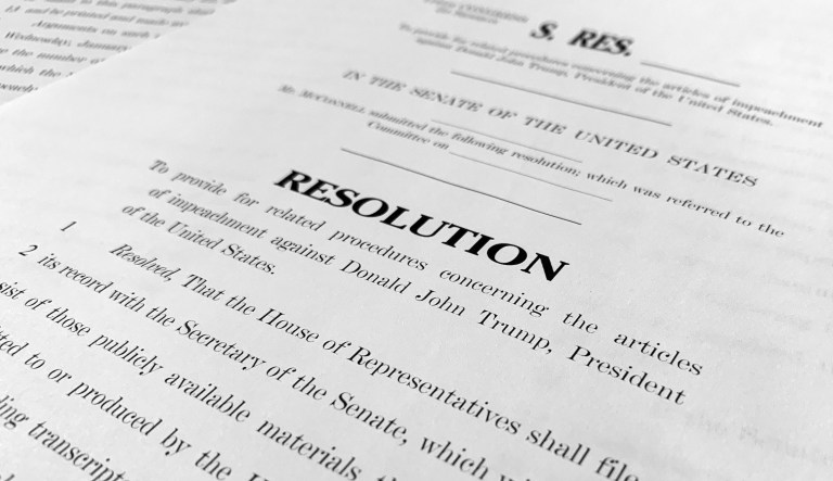 Historic impeachment trial starts with partisan battle over rules of engagement