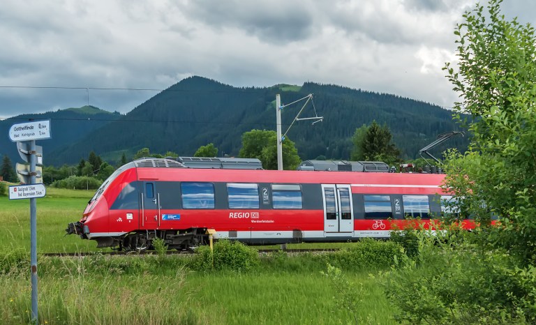 Bavaria, Germany, June 10, 2018: Regio train in Germany. 