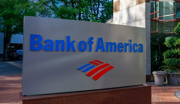 April 27, 2018: Bank of America in downtown Portland, Oregon.