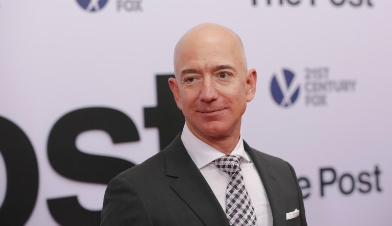 Amazon CEO Jeff Bezos attends the premiere of "The Post " at The Newseum on Thursday, Dec. 14, 2017, in Washington.
